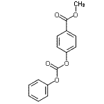 structure of CAS# 17175-12-1, Methyl 4-[(Phenoxycarbonyl)Oxy]Benzoate;Carbonic <wbr>acid, phe<wbr>nyl ester<wbr>, ester w<wbr>ith methy<wbr>l p-hydro<wbr>xybenzoate;Methyl 4-[(phenoxycarbonyl)oxy]benzoate #;methyl-4-[(phenoxycarbonyl)oxy]benzoate