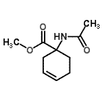 structure of CAS# 172299-70-6, Methyl 1-Acetamido-3-Cyclohexene-1-Carboxylate;methyl 1-acetamidocyclohex-3-enecarboxylate