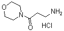 structure of CAS# 173336-90-8, 3-Amino-1-(4-Morpholinyl)-1-Propanone Hydrochloride (1:1);3-Amino-1-Morpholino-Propan-1-One Hydrochloride;3-Amino-1-Morpholinopropan-1-One Hydrochloride;3-Amino-1-Morpholin-4-Yl-Propan-1-One Hydrochloride
