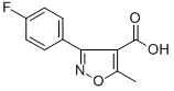 结构式 CAS# 1736-21-6, 3-(4-氟苯基)-5-甲基-4-异恶唑羧酸