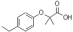 结构式 CAS# 17413-77-3, 2-(4-乙基苯氧基)-2-甲基丙酸