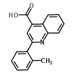 结构式 CAS# 174636-85-2, 2-(2-甲基苯基)-4-喹啉羧酸