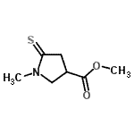 structure of CAS# 174747-39-8, Methyl 1-Methyl-5-Thioxo-3-Pyrrolidinecarboxylate;3-PYRROLI<wbr>DINECARBO<wbr>XYLIC ACI<wbr>D, 1-METH<wbr>YL-5-THIO<wbr>XO-, METH<wbr>YL ESTER;methyl 1-methyl-5-thioxopyrrolidine-3-carboxylate;MFCD10703536