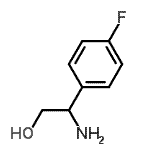 结构式 CAS# 174770-74-2, 2-氨基-2-(4-氟苯基)乙醇