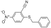 structure of CAS# 175135-67-8, 5-Nitro-2-(Phenylmethylsulfanyl)Benzonitrile;5-Nitro-2-(Phenylmethylthio)Benzonitrile;2-(Benzylthio)-5-Nitro-Benzonitrile;Maybridge1_001743