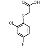 结构式 CAS# 175135-76-9, [(2-氯-4-氟苯基)硫基]乙酸