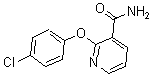 structure of CAS# 175135-80-5, 2-(4-Chlorophenoxy)-3-Pyridinecarboxamide;2-(4-CHLOROPHENOXY)PYRIDINE-3-CARBOXAMIDE;2-(4-CHLOROPHENOXY)NICOTINAMIDE