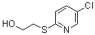 structure of CAS# 175135-89-4, 2-[(5-Chloro-2-Pyridinyl)Thio]-Ethanol;2-[(5-CHLORO-2-PYRIDYL)THIO]ETHAN-1-OL;2-(5-CHLOROPYRIDIN-2-YLTHIO)ETHANOL
