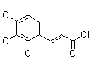 结构式 CAS# 175136-00-2, 3-(2-氯-3,4-二甲氧基苯基)-2-丙烯酰氯