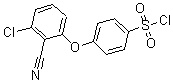 structure of CAS# 175136-72-8, 4-(3-Chloro-2-Cyanophenoxy)-Benzenesulfonylchloride;4-(3-Chloro-2-Cyanophenoxy)Benzene-1-Sulfonyl Chloride, Tech;S4-(3-CHLORO-2-CYANOPHENOXY)BENZENE-1-SULFONYL CHLORIDE;4-(3-Chloro-2-Cyanophenoxy)Benzene-1-Sulphonyl Chloride