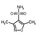 structure of CAS# 175136-83-1, 3,5-Dimethyl-1,2-Oxazole-4-Sulfonamide;dimethyl-1,2-oxazole-4-sulfonamide;MFCD00104577;ZINC04206314