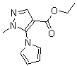 structure of CAS# 175137-01-6, 1-Methyl-5-(1H-Pyrrol-1-Yl)-1H-Pyrazole-4-carboxylic Acid Ethyl Ester;ETHYL 1-METHYL-5-(1H-PYRROL-1-YL)-1H-PYRAZOLE-4-CARBOXYLATE;ETHYL 1-METHYL-5-(PYRROL-1-YL)PYRAZOLE-4-CARBOXYLATE