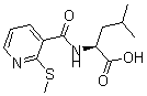 结构式 CAS# 175201-69-1, N-[[2-(甲硫基)-3-吡啶基]羰基]-L-亮氨酸