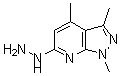 结构式 CAS# 175202-00-3, 6-肼基-1,3,4-三甲基-1H-吡唑并[3,4-b]吡啶