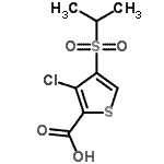结构式 CAS# 175202-26-3, 3-氯-4-(异丙基磺酰基)-2-噻吩羧酸