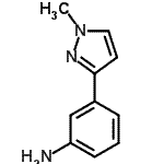 结构式 CAS# 175202-37-6, 3-(1-甲基-1H-吡唑-3-基)苯胺
