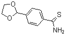 structure of CAS# 175202-43-4, 4-(1,3-Dioxolan-2-Yl)-Benzenecarbothioamide;4-(1,3-DIOXOLAN-2-YL)BENZENE-1-CARBOTHIOAMIDE;2-(4-THIOCARBAMOYLPHENYL)-1,3-DIOXOLANE;4-(1,3-Dioxolan-2-Yl)Thiobenzamide, 97%