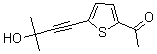 structure of CAS# 175203-51-7, 1-[5-(3-Hydroxy-3-Methyl-1-Butyn-1-Yl)-2-Thienyl]-Ethanone;1-(5-(3-Hydroxy-3-Methylbut-1-Yn-1-Yl)Thiophen-2-Yl)Ethanone;1-[5-(3-HYDROXY-3-METHYLBUT-1-YNYL)-2-THIENYL]ETHAN-1-ONE;4-(5-Acetylthien-2-Yl)-2-Methylbut-3-Yn-2-Ol 98%