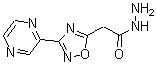 structure of CAS# 175203-77-7, 3-(2-Pyrazinyl)-1,2,4-Oxadiazole-5-Acetic Acid Hydrazide;2-(3-PYRAZIN-2-YL-1,2,4-OXADIAZOL-5-YL)ACETIC ACID HYDRAZIDE;2-(3-PYRAZIN-2-YL-1,2,4-OXADIAZOL-5-YL)ETHANOHYDRAZIDE;2-(3-Pyrazin-2-Yl-1,2,4-Oxadiazol-5-Yl)Acetohydrazide