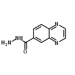 structure of CAS# 175204-23-6, 6-Quinoxalinecarbohydrazide;MFCD00114841;Quinoxaline-6-carboxylic acid hydrazide
