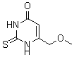 structure of CAS# 175205-07-9, 2,3-Dihydro-6-(Methoxymethyl)-2-Thioxo-4(1H)-Pyrimidinone;4-HYDROXY-2-MERCAPTO-6-(METHOXYMETHYL)PYRIMIDINE;4-HYDROXY-6-METHOXYMETHYLPYRIMIDINE-2-THIOL;2-MERCAPTO-6-(METHOXYMETHYL)PYRIMIDIN-4-OL