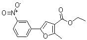 结构式 CAS# 175276-71-8, 2-甲基-5-(3-硝基苯基)-3-呋喃羧酸乙酯