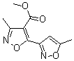 structure of CAS# 175277-12-0, 3',5-Dimethyl-[3,5'-Biisoxazole]-4'-carboxylic Acid Methyl Ester;METHYL 3-METHYL-5-(5-METHYLISOXAZOL-3-YL)ISOXAZOLE-4-CARBOXYLATE;METHYL 3-METHYL-5-(5-METHYLISOXAZOL-3-YL)ISOXAZOLE