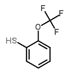 structure of CAS# 175278-01-0, 2-(Trifluoromethoxy)Benzenethiol;2-(trifluoromethoxy)benzene-1-thiol;2-(Triflu<wbr>oromethox<wbr>y)benzene<wbr>thiol, 2-<wbr>(Trifluor<wbr>omethoxy)<wbr>phenyl me<wbr>rcaptan;2-(Trifluoromethyoxy)benzenethiol