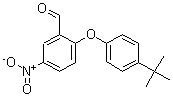 结构式 CAS# 175278-47-4, 2-[4-叔丁基苯氧基]-5-硝基-苯甲醛