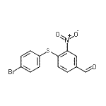 结构式 CAS# 175278-49-6, 4-[(4-溴苯基)硫基]-3-硝基苯甲醛