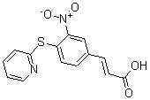 结构式 CAS# 175278-56-5, 3-[3-硝基-4-(2-吡啶基硫代)苯基]-2-丙烯酸