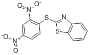 structure of CAS# 17586-89-9, 2-(2,4-Dinitrophenyl)-Benzothiazole;Benzothiazol-2-Yl 2,4-Dinitrophenyl Sulphide;2-(2,4-DINITROPHENYLMERCAPTO)BENZOTHIAZOLE;2(2',4'-Dinitrophenylthio)Benzothiazol