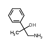 结构式 CAS# 17643-24-2, 1-氨基-2-苯基-2-丙醇