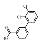 结构式 CAS# 177734-74-6, 2',3'-二氯-3-联苯基羧酸