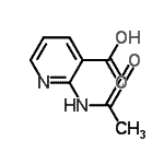 structure of CAS# 17782-03-5, 2-Acetamidonicotinic Acid;2-Acetamidonicotinicacid;2-Acetamidopyridine-3-carboxylic acid;MFCD02683024
