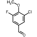 结构式 CAS# 177994-49-9, 3-氯-5-氟-4-甲氧基苯甲醛