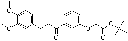 structure of CAS# 178445-86-8, 2-[3-[3-(3,4-Dimethoxyphenyl)-1-Oxopropyl]Phenoxy]-Acetic Acid 1,1-Dimethylethyl Ester;1,1-DIMETHYLETHYL [3-[3-(3,4-DIMETHOXYPHENYL)-1-OXO-PROPYL]PHENOXY]-ACETATE