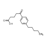 structure of CAS# 178686-76-5, 5-Oxo-5-(4-Pentylphenyl)Pentanoic Acid;5-oxo-5-(4-n-pentylphenyl)valeric acid