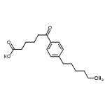 structure of CAS# 178686-77-6, 6-(4-Hexylphenyl)-6-Oxohexanoic Acid;6-(4-hexylphenyl)-6-oxohexanoic acid