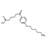 structure of CAS# 178686-87-8, 6-[4-(Hexyloxy)Phenyl]-6-Oxohexanoic Acid;6-(4-hexyloxyphenyl)-6-oxohexanoic acid