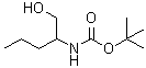 结构式 CAS# 179684-02-7, (1-羟基-2-戊烷基)氨基甲酸叔丁酯