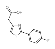 结构式 CAS# 17969-24-3, 2-(4-氟苯基)-1,3-噻唑-4-基]乙酸