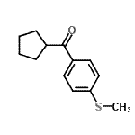 structure of CAS# 180048-75-3, Cyclopentyl[4-(Methylsulfanyl)Phenyl]Methanone;cyclopentyl 4-thiomethylphenyl ketone