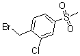结构式 CAS# 180200-86-6, 1-(溴甲基)-2-氯-4-(甲基磺酰基)-苯