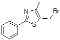 结构式 CAS# 181424-15-7, 5-(溴甲基)-4-甲基-2-苯基-1,3-噻唑