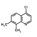 structure of CAS# 181950-53-8, 4-Chloro-7,8-Dimethyl-Quinoline;Chlorodimethylquinoline;MFCD07644544