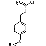 结构式 CAS# 18491-21-9, 1-甲氧基-4-(3-甲基-3-丁烯-1-基)苯
