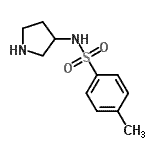 结构式 CAS# 185057-53-8, 4-甲基-N-(3-吡咯烷基)苯磺酰胺