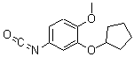 结构式 CAS# 185300-51-0, 2-(环戊基氧基)-4-异氰酸-1-甲氧基-苯