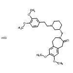 结构式 CAS# 186097-54-1, 3-({(3S)-1-[2-(3,4-二甲氧基苯基)乙基]-3-哌啶基}甲基)-7,8-二甲氧基-1,3,4,5-四氢-2H-3-苯并氮杂卓-2-酮盐酸盐(1:1)